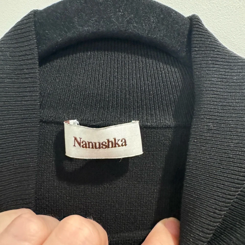 Nanushka black knit Noa midi dress - Picture 8 of 11